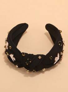 1pc Women's Halloween Ghost Creative Holiday Hair Accessory, Hair Band, Hair Hoop, Headbands, Black, Hair Accessories, Festival Accessories ,Halloween Costumes Holiday Essential