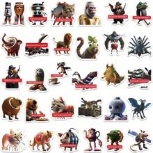 60Pcs Italian Brainrot Stickers Funny Stickers Italian Brainrot Toy Tralalero Tralala Tung Tung Tung Sahur Cartoon Stickers Vinyl Waterproof Stickers For Water Bottle,Computer,Laptop,Phone,Luggage,Notebook,Fridge
