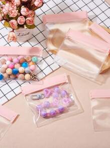 20/10/5/2 قطعة أكياس سحاب شفافة قابلة لإعادة الإغلاق، حقيبة تخزين مجوهرات شفافة من EVA للسفر، أكياس سفر وردية صغيرة قابلة لإعادة الإغلاق، ضروريات السفر والرحلات البحرية والمدرسة والسكن الجامعي لتخزين الخواتم والأقراط والأساور والقلائد