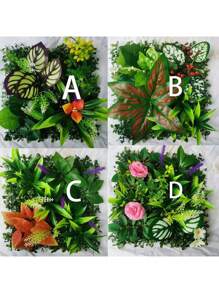 Mur arrière décoratif avec plante artificielle de pelouse Milan. Fausse pelouse, fleurs artificielles. Certaines couleurs sont aléatoires, sous réserve du produit réel reçu.