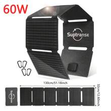 Chargeur solaire pliable 40W/60W, panneau solaire monocristallin pliable pour le camping en plein air, port USB, IP67 étanche, chargeur solaire pliable prêt pour les voyages, pour téléphone