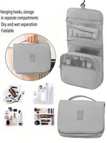 1个大容量蓝色挂式化妆包，化妆包，洗漱包，旅行必备，邮轮必备，宿舍必备，伴娘礼物，母亲节礼物，生日礼物，送给朋友和老师的礼物，家居装饰，浴室装饰，客厅装饰，卧室装饰，首饰盒，唇彩盒，指甲油盒，化妆品收纳盒，旅行洗漱包，拉链配件 - 彩色 - 查看 8