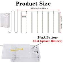 Battery Powered Meteor Shower LED String Lights, Fairy Christmas Wreath Lights, Christmas Tree Decorations, For Holiday, Halloween, Party, Home Eaves Window Icicle Lights