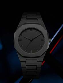 1pc Minimalist Rhombus Striped Scale Men's Quartz Watch