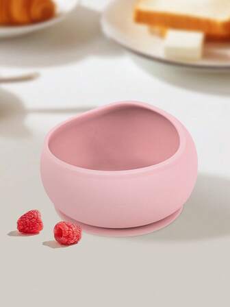 1 pieza Tazón de silicona con ventosa, tazón de alimentación para bebés, plato para niños, material de silicona suave, vajilla de silicona para bebés, vajilla para niños pequeños, tazón de alimentación práctica para la primera etapa, regalo para bebés