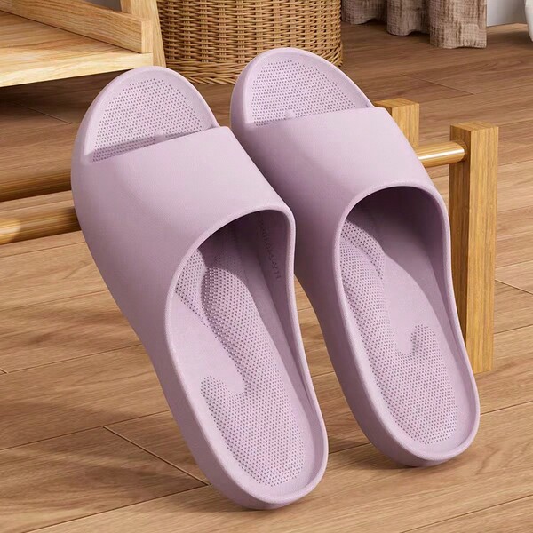 Pantuflas cómodas de EVA para mujeres - Suela gruesa, antideslizante, pantuflas casuales, textura acanalada - Adecuadas para uso en interiores/exteriores, relajación en la playa y el hogar, pantuflas de baño, disponibles en varios colores