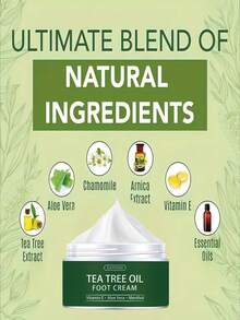 茶树油足霜，蕴含维生素E、芦荟和薄荷醇，滋养双足