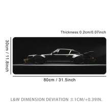 黑色赛车图案大号鼠标垫，游戏桌垫，超大键盘垫，可水洗，橡胶防滑底，缝边，礼品鼠标垫，桌面保护垫，学习垫，多种尺寸可选，电脑键盘垫，笔记本电脑垫，学习用品，返校季游戏鼠标垫，桌面配件，办公用品，办公桌配件，鼠标垫，桌面鼠标垫 - 黑色跑車 - 查看 16