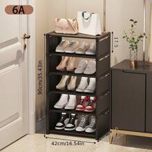 Space-Saving Stackable Shoe Rack, Durable Metal Shoe Cabinet Storage Shelf With Quality Fabric Dividers, Suitable For Entryway And Dorm - Easy To Assemble, Durable And Stylish Home Storage Organizer