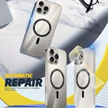 后屏幕保护膜兼容 16 Pro Max 6.9 英寸，透明 TPU（非玻璃）后皮后贴纸防刮隐形磁性背面保护膜适用于 13/14/15/16 Pro/Pro Max /Plus /+ 防水防震防摔防摔防指纹全覆盖 - 無色 - 查看 2