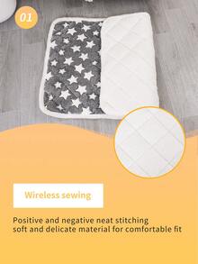 1 件多色波浪纹加厚宠物床垫，四季毛绒宠物床和箱垫，柔软透气的猫狗宠物毯，温暖舒适的室内外宠物床垫，适合中小型猫狗的坐垫和睡垫宠物用品，可用水和机洗 - 彩色 - 查看 10