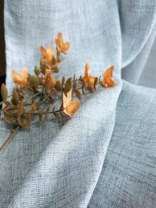 1片日式亚麻窗帘，简约蓝色滤光窗帘，杆袋式设计，适用于客厅、阳台和卧室装饰，可用作客厅窗帘、卧室窗帘，多场景装饰窗帘。由于生产批次不同，可能存在一些色差。 - 藍色 - 查看 3