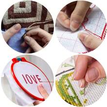 30Pcs Cross Stitch Needles With Stainless Steel Needle Threader DIY Embroidery Hand Needles Sewing Needles In Transparent Box ﻿