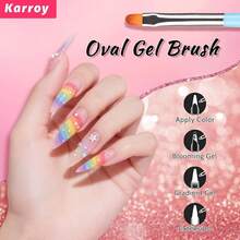 Sponge Pat Paint Nail Gel, 9 Colors Ombre Nails Gradient Gel Nail Blush Blooming Aura Nails Drawing Stripper Floral Painting Nail Art, No Wipe, UV/LED Curing (9 Colors H) - 6 chiếc cọ - Xem 10