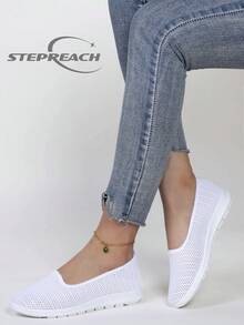 Breathable Flat Summer Shoes For Women, Casual Sneakers,   With Free Shipping - Green - View 11