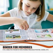 Carpeta de piel de 3 anillos para papel de tamaño carta de 8.5 x 11 pulgadas, carpeta de anillos redondos de 1 pulgada con capacidad para 200 hojas, cubierta de papel para bloc de notas - marrón, (Brown Tree) - Ver 4