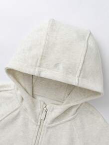 mini bala 女童亲子连帽衫秋季运动风格宽松运动衫 - 淺花灰 - 查看 6