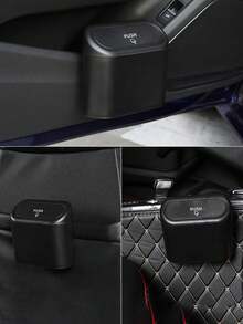 1 件防漏迷你车载垃圾桶带盖，含 30 个垃圾袋，方便卫生的汽车配件，车门悬挂式女士储物收纳盒，旅行必备品，返校宿舍储物秋季装饰