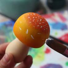 12 قطعة/مجموعة من الفطر الخشبي الطبيعي غير المكتمل - أشكال حرفية DIY للفنون والحرف والرسم وديكور المنزل والزفاف وعيد الميلاد والحفلات المدرسية وأنشطة الأطفال والهدايا اليدوية والنجارة والديكور الريفي والطراز الريفي - متعدد الألوان - مشاهدة 3