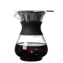 1pc Glass Hand Drip Coffee Pot Set, Home Use Hand Drip Percolator Coffee Pot - Multicolor - View 7