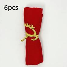 6pcs,Winged Deer Napkin Rings - Mythical Creature 3D Metal Casting, Christmas Fantasy Decor / Celestial Table Setting / Enchanted Forest Theme