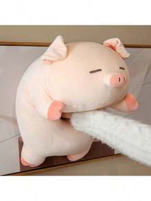 1pc Pig Plush Pillow - Comfortable Stuffed Doll - Holiday Gift - Birthday Gift - Gift - Decor - Cute Appearance - Easter Gift - April Fool's Day Gift - Halloween Gift - Christmas Gift - Multicolor - View 4