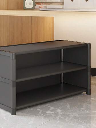 1pc Bedside Shoe Rack, Improve Space, Under-Bed Storage, Minimalist Anti-Dust, Sturdy, Fashionable, Easy To Assemble/Disassemble, Portable, Suitable For Living Room, Bedroom, Entryway, Office, Home Storage, Multi-Tier Placement, Holiday Gift, Valentine's Day Gift, Children's Gift