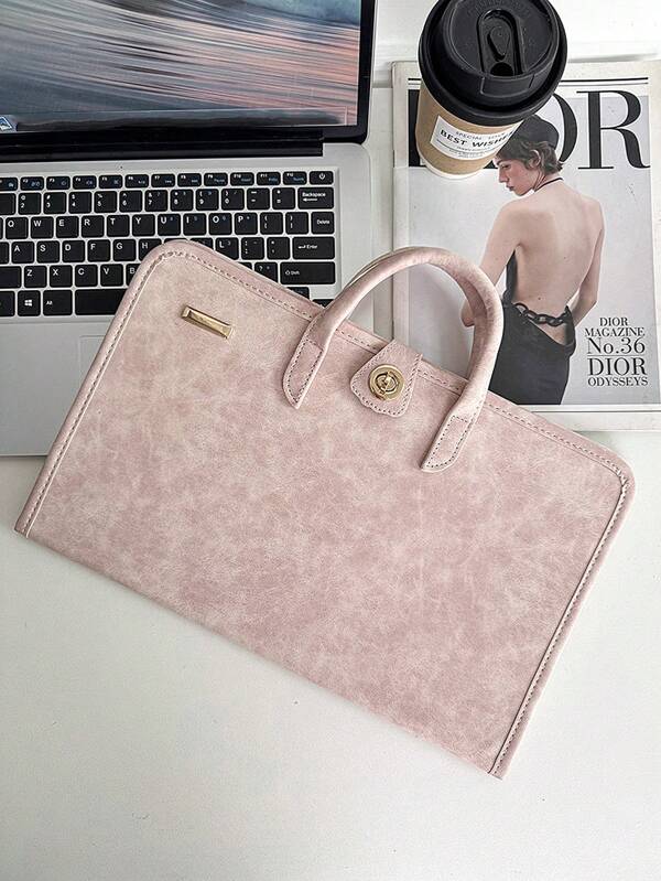 Nouvelle étui de protection pour ordinateur simple rose, sac pour ordinateur portable, housse d'ordinateur portable minimaliste pour le travail