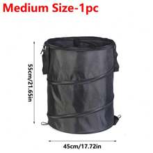 1 件便携式垃圾桶可折叠花园桶露营垃圾桶牛津布垃圾袋花园落叶桶适用于户外露营家庭庭院和花园 - 多用途储物袋