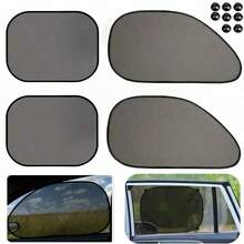 4PCS Car Window Shades With 8 Suction Cups - Summer Essential Sun Blockers For Side Windows, Universal Fit For All Cars, UV Protection & Heat Reduction - Black - View 4