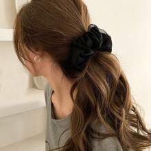 3个双层欧根纱纯色发圈，发绳，发圈，洗脸发圈，发饰，马尾辫发饰 - 彩色 - 查看 5