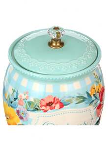 Floral Ceramic Onion & Garlic Keeper With Vented Lid - 7.5 Inch Countertop Storage Container, Moisture Control Design For Pantry Kitchen Essentials, Romantic Farmhouse Décor Piece - 2 - 查看 5