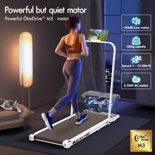 BLACK LORD Treadmill Walking Pad Gym Fitness Foldable - White - View 5