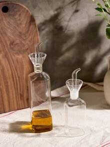 Cirelle 1 sticlă de ulei din sticlă, dozator de sticlă de ulei transparent, cutie de ulei, recipient pentru condimente, ustensile de bucătărie, accesorii de bucătărie, accesoriu de bucătărie, Anul Nou, Ziua Recunoștinței, petrecere de Crăciun, articole esențiale pentru bucătărie Rama, cină în familie, accesorii pentru restaurante de lux, cadou de casă nouă, decor de vară pentru casă