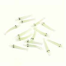 50pcs Luminous Soft Shrimp Bait Fishing Lures - Glow In The Dark Prawn Lure For Night Fishing - White - View 6