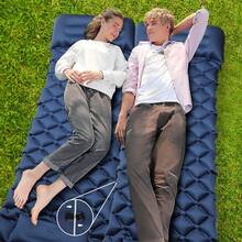 COSANSYS Camping Mat - Inflatable Sleeping Mat With Pillow, Camping Mattress With Built-In Foot Pump, Ultralight Sleeping Pad Waterproof Self-Inflating Camping Mat For Backpacking, Camping, Hiking - Multicolor - View 6