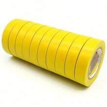 6/10pcs Juego de Cinta Eléctrica Multicolor Duradera Ignífuga Aislante Adhesivo  para Metal para Uso Industrial en el Hogar 394 Pulgadas 18mm VZDN - Amarillo, 10 unidades - Ver 2