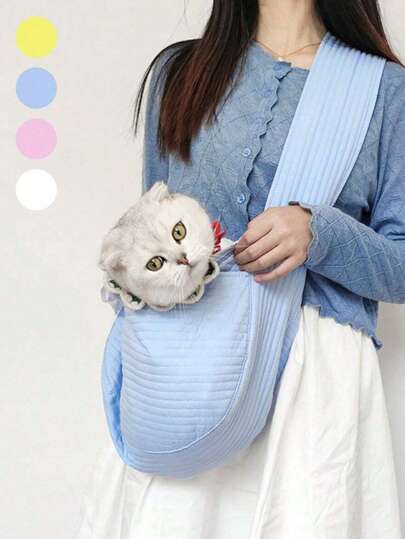 Haustier Katze Tragetasche, Tragbare Handheld Leinwand Tasche Für Katze, Kleine Hund, Teddy, Bequeme Schultertasche Und Umhängetasche