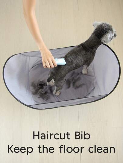 1pc Pet Shaving Haircut Bib, Dog And Cat Grooming Tools, Easy To Clean Hair, Home And Pet Salon Use Haircut Bib