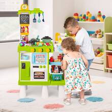 Kids Play Kitchen Set Pretend Cooking Toy With Accessories  Educational Kitchen Playset - Green - View 10