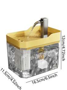 1.5L USB Powered Pet Drinking Fountain, Automatic Indoor Cat/Dog Water Bowl Dispenser With Waterfall, Fresh Tap Water Supply