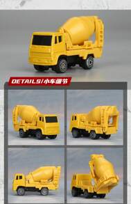 Burago Construction Truck Car Series Die Cast Vehicles 9 Pack, Alloy Engineering Vehicle Toy Set, Simulation Car Model Toys , Digger, Bulldozer, Steamroller, Dump, Mixer, Forklift, Excavator, Tower Crane Toy, Gifts For Kids Boys