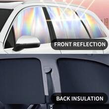 Easypie Selection 2PCS/4PCS Laser Magnetic Car Window Shades - Universal Fit For Front/Rear Windows, Foldable Sunshade Covers With Privacy Protection, Blocks UV/Heat For Most Vehicles