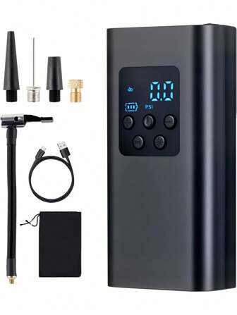 150 psi tragbarer Luftkompressor Reifenaufpumper - Schnelle Aufblähung mit digitalem Druckmesser, LED-Licht, USB-Aufladung und wiederaufladbarem Akku - Ideal für Autos, SUVs, Fahrräder, Motorräder und Sportbälle - Tolles Geschenk, aufblasbare Ausrüstung!