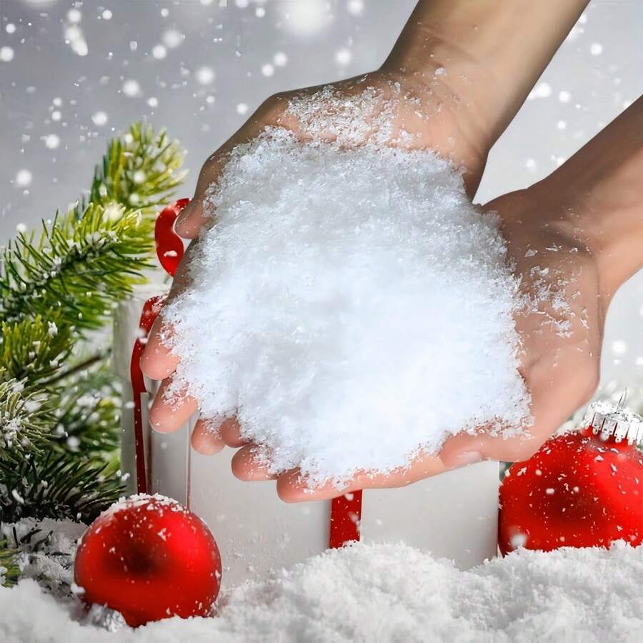 50g/200g/100g Winter Wonderland Snowflake Illusion - Glossy Artificial Snowflake Decorations, Perfect For Christmas And Holiday Celebrations - Magical Photo Props And Holiday Scene Enhancers For Home, Office, Party - No Electricity Required, Winter Wonderland Decoration Home Decor Christmas Decorations Room Decor