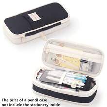 Hộp đựng bút chì dung tích lớn, văn phòng phẩm, đồ dùng học tập, hộp đựng bút chì, túi đựng đồ để bàn văn phòng, túi đựng quà tặng học sinh, hộp đựng bút, hộp đựng bút sáng tạo đa năng, túi đựng đồ trang điểm, túi du lịch - Màu xanh bạc hà - Xem 26