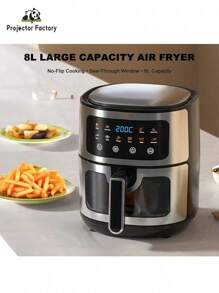 LIPETY Hot Air Fryer With Viewing Window - 5 Quart Compact - Digital Airfryer 5 Qt For 2-3 Persons - 5 Qt For Office, Dorm Room - 6-In-1 Baking, Toasting, Grilling, Reheating - 1400 W, 400 °F, Kitchen Airfryer, Worktop, Gift