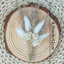 1/2/3/4/6/8/10/12 件迷你干燥蒲苇花束，天然花卉和水果布置，适合婚礼订婚、家居装饰、季节性秋季悬挂中心装饰 - 无需容器、节日装饰 | 乡村魅力 | 天然材料、婚礼装饰