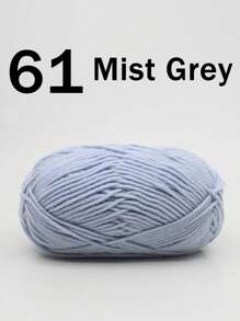 1/2支 5股混色乳白色腈纶纱线，50克/支，柔软多用途，中等粗细的乳白色纱线 - 非常适合手工编织、手工织造、DIY工艺品，可用于DIY钩编包、手提袋、围巾、帽子、毛衣、衣服、拖鞋、鞋子、玩偶、靠垫、钩编毯子、手工钩编项目、DIY小礼物、情人节礼物。