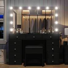 Vanities & Vanity Benches - Black - View 7